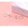 Ladytree Sterling Silver Celtic Knot Circle/Hearts Ear Jacket Earrings Back Ear Cuffs Chic Stud Earring