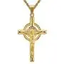 Lee Island Fashion Gold Cross Necklace for Men Women, 24K Gold Plated Simulated Diamond CZ Fully Crucifix Cross Catholic Jesus Christ Pendant Stainless Steel Necklace,20,24 Inch Chain Jewelry Lee Island Fashion Gold Cross Necklace for Men Women, 24K Gold Plated Simulated Diamond CZ Fully Crucifix Cross Catholic Jesus Christ Pendant Stainless Steel Necklace,20,24 Inch Chain Jewelry