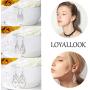 LOYALLOOK 3Pairs 925 Sterling Silver Celtic Knot Filigree Teardrop Double Twist Wave Long Tassels Drop Dangle Earrings for Women