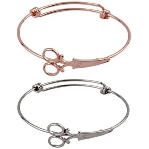 Zuo Bao Steampunk Shears Scissor Bangle Bracelet for Hairdresser Zuo Bao Steampunk Shears Scissor Bangle Bracelet for Hairdresser