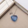 CENWA Blue Awareness Necklace with Hope Ribbon Charm Arthritis/Colon/Prostate Cancer Awareness Victim Right Free Speech Gift Domestic Violence Ribbon Necklace