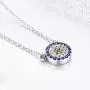 Kaletine Round Evil Eye Pendant Necklace Sterling Silver 925 Created Cubic Zirconia CZ Cable Chain 16''+2'' Extender Kaletine Round Evil Eye Pendant Necklace Sterling Silver 925 Created Cubic Zirconia CZ Cable Chain 16''+2'' Extender