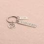 FUSTMW AA Symbol Keychain Sobriety Gifts Alcoholics Anonymous Gifts Addiction Recovery Jewelry I Am Strong I Am Loved I Am Enough New Beginnings Gift
