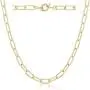 Paperclip Necklace,14K Gold Plated Oval Dainty Choker Chain Link Necklace for Women Girls