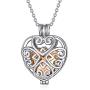 ROMANTIC WORK Cremation Jewelry for Ashes Sterling Silver Urn Necklace Cremation Pendant with Hollow Heart Memorial Keepsake Jewelry for Women Girls 18 inches Chain