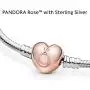 PANDORA Jewelry Moments Heart Clasp Snake Chain Rose Bracelet PANDORA Jewelry Moments Heart Clasp Snake Chain Rose Bracelet