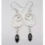 SilverStarJewel 5 x 10 mm Black Onyx Handwork Earrings 2.1'' 925 Sterling Silver New Gift SilverStarJewel 5 x 10 mm Black Onyx Handwork Earrings 2.1'' 925 Sterling Silver New Gift