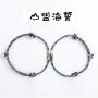 Mutual Attraction Rope Braided Couple Bracelets Charm Pendants with Magnetic Bells 2 PCS Gift Jewelry Set for Women Men …