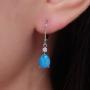 CiNily Gold Plated Teardrop Shape Opal Dangle Drop Earrings For Women Girls Gemstone Leverback Drop Earrings