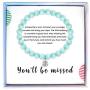 SOLINFOR Coworker Leaving Gifts for Women - Amazonite Beads Farewell Bracelet - Retirement Moving Away Goodbye Going Away New Job Good Luck Jewelry Gift Idea for Her Friends Boss