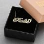 MyNameNecklace Personalized Name Necklace - Personalized Custom Nameplate Pendant Sterling Silver Gold Plated and Solid Gold