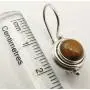SilverStarJewel 925 Solid Silver Yellow & Brown Tigers Eye Earrings 0.9'' Art Gift SilverStarJewel 925 Solid Silver Yellow & Brown Tigers Eye Earrings 0.9'' Art Gift