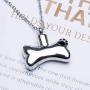 Fanery Sue Dog Bone Personalized Custom Cremation Jewelry Urn Necklace for Ashes Keepsake Dog Cat Pet Memorial Pendant