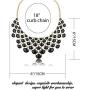 LOYALLOOK Fashion Bib Chunky Necklace Floating Bubble Collar Necklaces Teardrop Earring Necklace Vintage Statement Jewelry Set,4 Set
