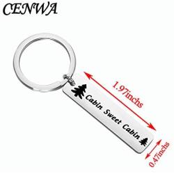 CENWA Cabin Keys Cottage County Jewelry Lake Life Gift Cabin Gift Cabin Sweet Cabin Keychain