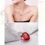 IDOXE Queen of Hearts Necklace 925 Sterling Silver Chain January Birthstone Red Heart Toy Princess Halloween Accessories Jewelry Valentines Gift for Her ( Red January) IDOXE Queen of Hearts Necklace 925 Sterling Silver Chain January Birthstone Red Heart Toy Princess Halloween Accessories Jewelry Valentines Gift for Her ( Red January)
