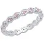 Dazzlingrock Collection 0.30 Carat (ctw) Round Pink Sapphire Ladies Anniversary Stackable Band Ring 1/3 CT, Sterling Silver Dazzlingrock Collection 0.30 Carat (ctw) Round Pink Sapphire Ladies Anniversary Stackable Band Ring 1/3 CT, Sterling Silver