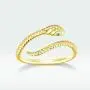yfstyle Snake Ring Open Adjustable Ring 18K Gold Plated Fashion Gold Mens Rings Snake Plain Ring Vintage Jewelry Rings for Women Men Cute Dainty Gold Snake Ring for Men
