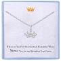 Niece Necklace Niece Gifts from Aunt Sterling Silver Crown Necklace for Niece Birthday Gifts