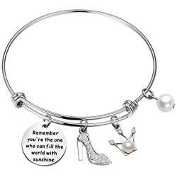 WSNANG Princess Inspired Bracelet Remember Youre The One Who Can Fill The World With Sunshine Bracelet Princess Theme Gift for Her