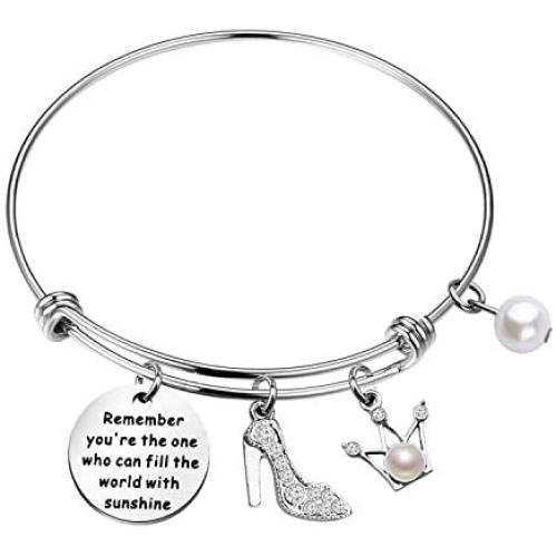 WSNANG Princess Inspired Bracelet Remember Youre The One Who Can Fill The World With Sunshine Bracelet Princess Theme Gift for Her