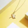 Agvana Sterling Silver Gold Cubic Zirconia Dragonfly Dangle Earrings Bracelet Pendant Necklace Anniversary Birthday Gifts Jewelry for Women Girls Mom Grandma Wife Girlfriend Daughter Her