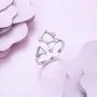 FLYOW 925 Sterling Silver CZ Horoscope Zodiac 12 Constellation Astrology Adjustable Statement Ring for Women Teen Girls Birthday Gift,Size 7