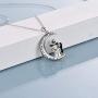 Nightmare Necklaces Before Christmas 925 Sterling Silver Sally and Jack I Love You to The Moon and Back Jewelry for Women Wife Girlfriend Couple