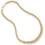 Miabella 18K Gold Plated Sterling Silver Italian Graduated Byzantine Chain Necklace for Women, 17, 18, 20 Inch 925 Handmade in Italy