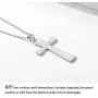 Nofade Silver Men Women 925 Sterling Silver Baseball Cross Pendant Necklace with 18 Inches Sterling Silver Chain, Customizable (with Gift Box) Nofade Silver Men Women 925 Sterling Silver Baseball Cross Pendant Necklace with 18 Inches Sterling Silver Chain, Customizable (with Gift Box)