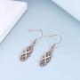 LUHE Celtic Earrings Sterling Silver Oxidized Good Luck Irish Vintage Celtic Knot Dangle Dangling Earrings Jewelry Dangles Gifts for Women Girls