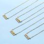 Birthday Year Necklace, 18K Gold Plated Stainless Steel Birth Year Number Pendant Necklace Memorable Anniversary Jewelry for Women Girls