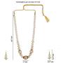 Efulgenz Boho Indian Bollywood Antique Gold Plated Faux Pearl Beaded Bridal Wedding Strand Statement Necklace Earrings Jewelry Set
