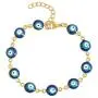 EDFORCE Stainless Steel Womens Charm Bracelet Enamel Evil Eye Protection Link Chain Adjustable, 7''+1'' Extender EDFORCE Stainless Steel Womens Charm Bracelet Enamel Evil Eye Protection Link Chain Adjustable, 7''+1'' Extender