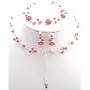 Affordable Wedding Jewelry Ruby Red Crystal 3 PCS Set Silver Necklace Bracelet Earring Bridal Formal Affordable Wedding Jewelry Ruby Red Crystal 3 PCS Set Silver Necklace Bracelet Earring Bridal Formal