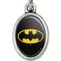 GRAPHICS & MORE Batman Classic Bat Shield Logo Antiqued Bracelet Pendant Zipper Pull Oval Charm with Lobster Clasp GRAPHICS & MORE Batman Classic Bat Shield Logo Antiqued Bracelet Pendant Zipper Pull Oval Charm with Lobster Clasp