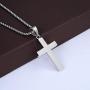 Starmond Cross Necklace for Men Stainless Steel Crucifix Bible Prayer Pendant 24'' Chain