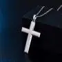 MONBO Cool Cross Pendant Necklace Classic High Polish Sterling Silver Shiny Cross Pendant Long Necklace for Men/Women MONBO Cool Cross Pendant Necklace Classic High Polish Sterling Silver Shiny Cross Pendant Long Necklace for Men/Women