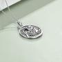 Fox Necklace Sterling Silver Celtic Ethnic Fox Pendant Necklace Vintage Fox Jewelry for Women