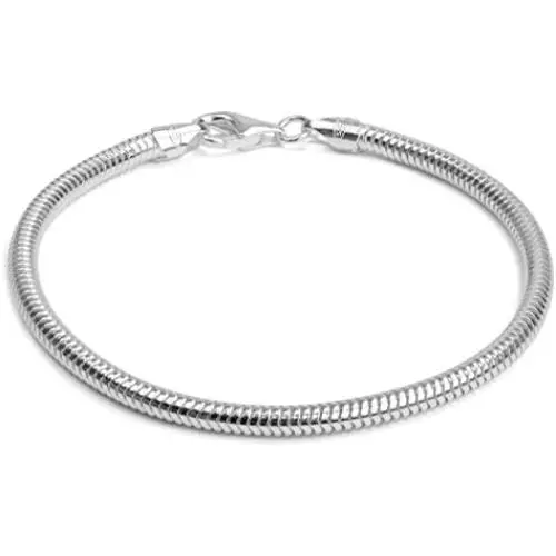 Amber by Graciana Sterling Silver Italian Snake Chain 3mm Amber by Graciana Sterling Silver Italian Snake Chain 3mm