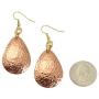 Hammered Copper Drop Earrings By John S Brana Handmade Jewelry Durable Copper Earrings