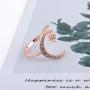 Rose Gold Star Dangle Drop Earrings + Moon Adjustable Opening Ring Jewelry for Women and Girls Simple Lucky Star Tassel Long Chain Earrings