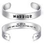 LParkin Inspirational Message Warrior Bracelet Jewelry Be Brave There are People Rotting for You Inspiration Sympathy Gift Message Bracelet