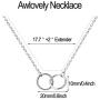 Your Always Charm Best Friend Neckalces for 2 Interlocking Infinity Circles Gift Best Friends Pendant Friendship Necklace for Women Girls