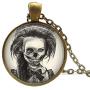 Living Dead Girl Necklace, Zombie Necklace, For Both Men and Women, Sick Necklace, Skull Necklace, Walking Zombie Drawing Jewelry necklace