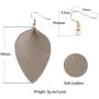 Genuine Leather Earrings Lightweight Teardrop Earrings - Handmade Leaf Dangle Antique Looking Petal Summer Earrings Set for Women Girls, 9 Pairs Random Color