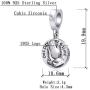 Praying Hands Charms 925 Sterling Silver Love Prayer Dangle-Serenity Change Courage Wisdom Charms fits Pandora Style Bracelet, Gifts for Mothers Day/Thanksgiving