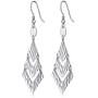 5 Styles Sterling Silver Dangle Earrings for Women Girls Fancy Cut Hook Earrings