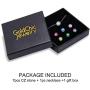 GoldChic Jewelry 7pcs Interchangeable Bezel-Set Necklace for Women Girl Gift Jewelry,Cubic Zirconia Necklace, Bezel Necklace with Gift Box