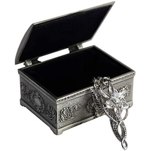 FARBLAZING Silver Plated Arwens Evenstar Crystal Pendant Pendant Necklace with Jewelry Box Women,Girls…